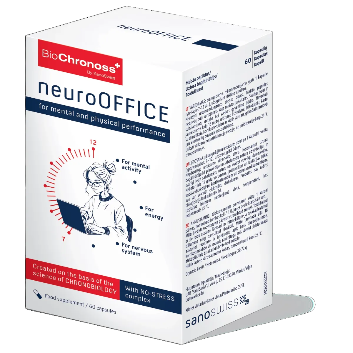 Biochronoss neuroOffice kapsulės N60 - 