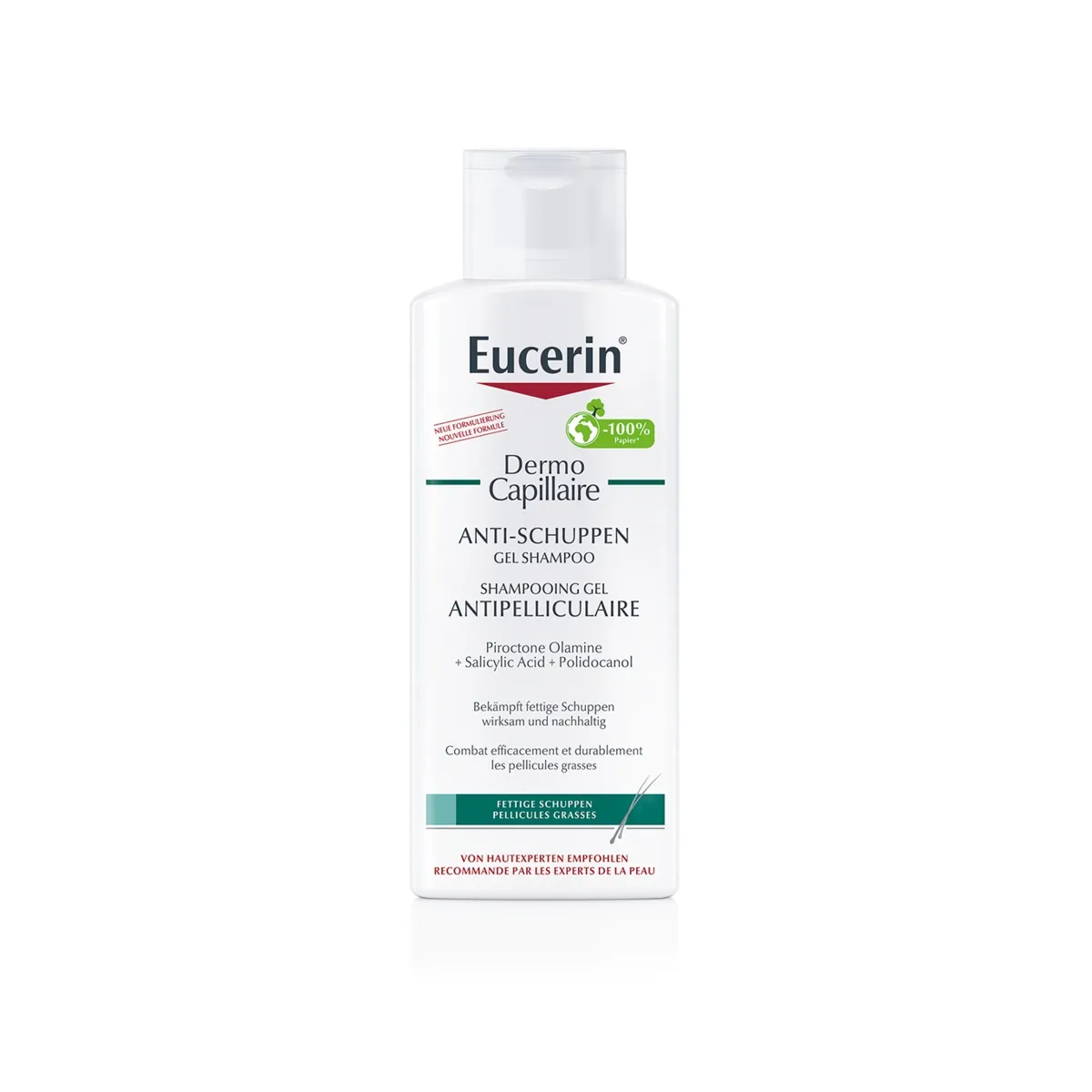 EUCERIN gelinis šampūnas nuo riebių pleiskanų DERMOCAPILLAIRE, 250 ml - 
