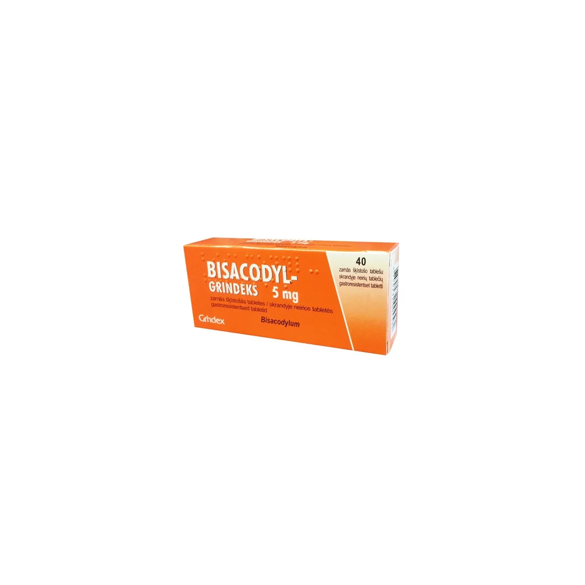 Bisacodyl-Grindeks 5mg skrandyje neirios tabletės N40 - 