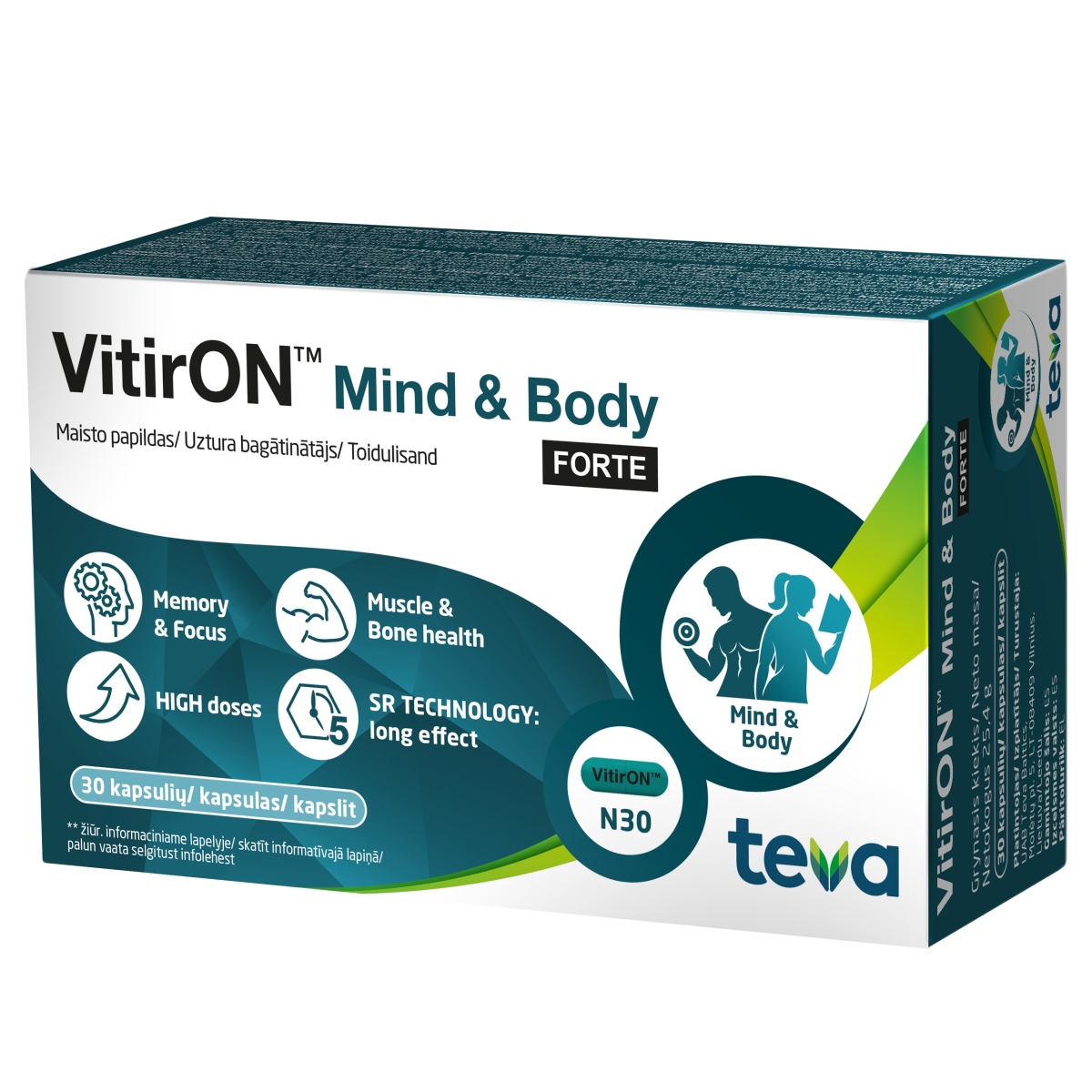 VitirON™ Mind & Body FORTE, 30 kapsulių -  1