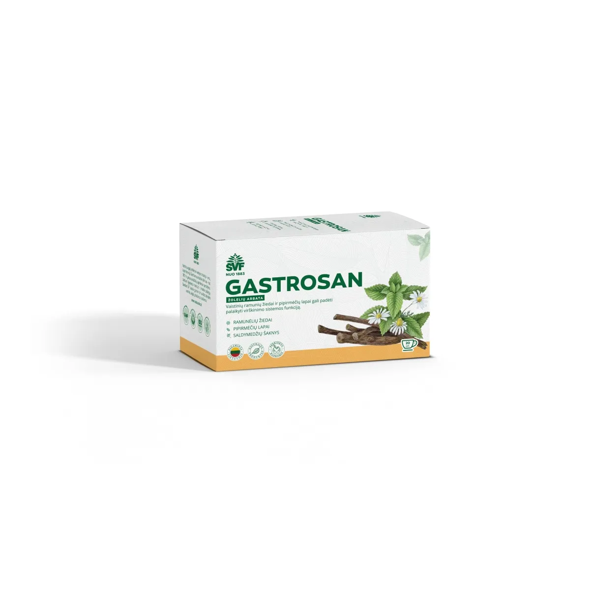 ŠVF žolelių arbata GASTROSAN, 1.5g x N20 - 