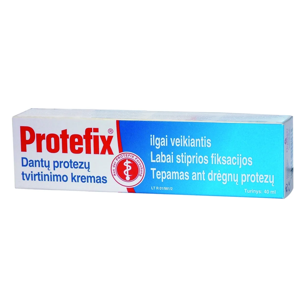 PROTEFIX® dantų protezų tvirtinimo kremas, 40ml - 