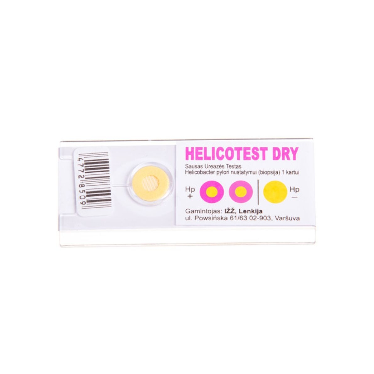 HELICOTEST DRY, testas H.Pylori diagnostikai - 