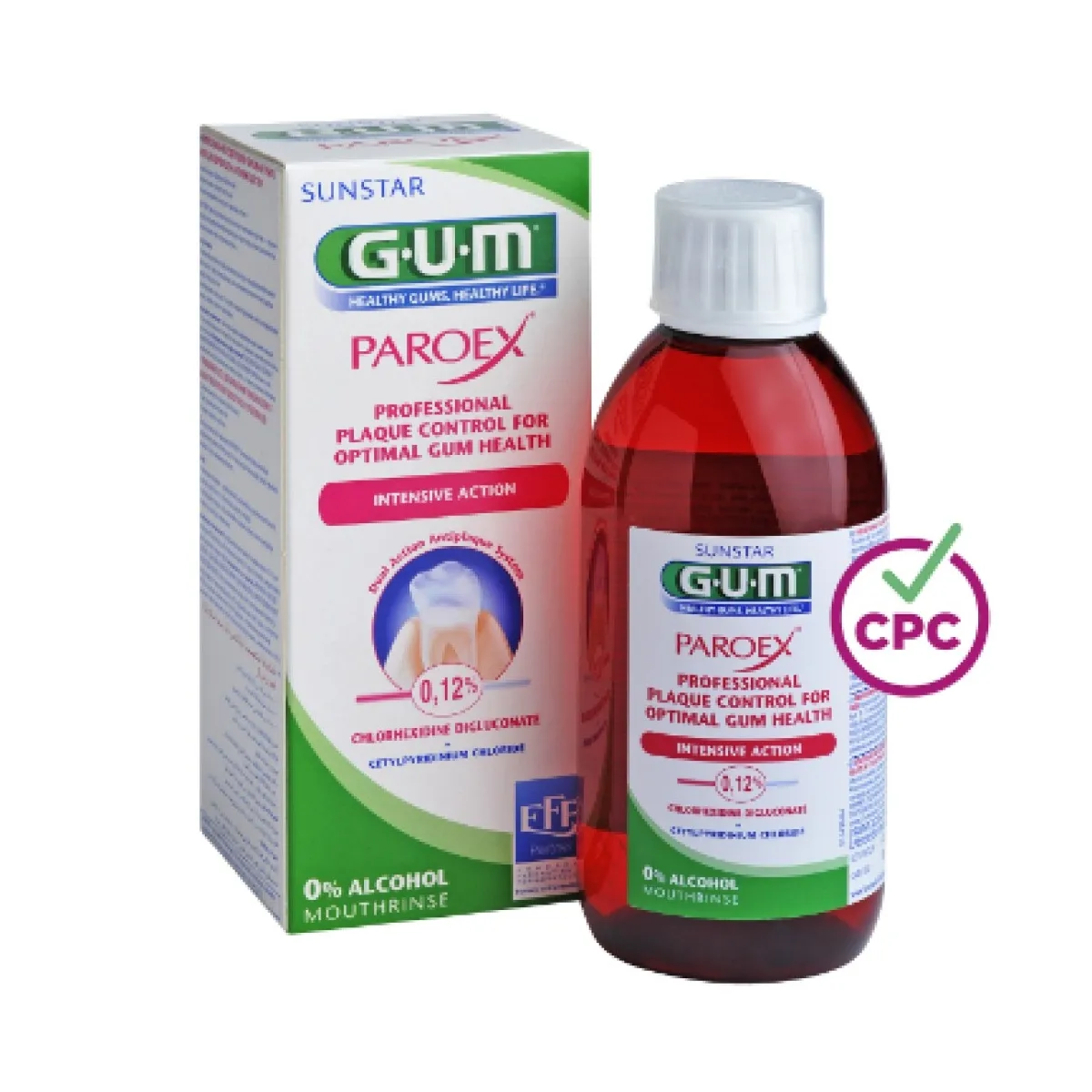 G.U.M. skaliklis 0,12% chlorhexidine PAROEX+CPC [1784], 300ml - 