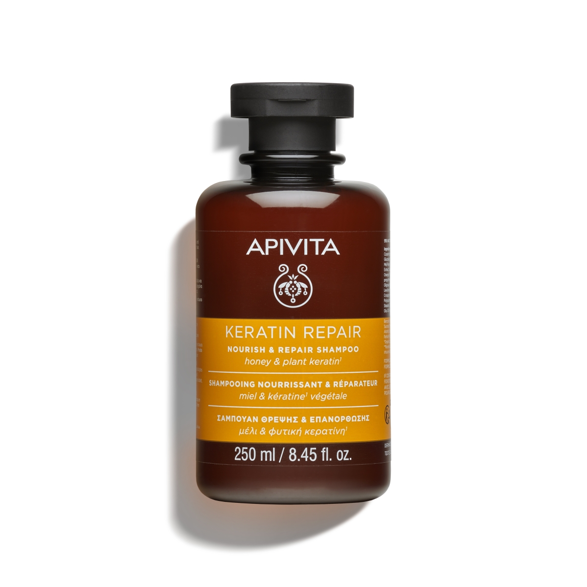 APIVITA maitinamasis, atkuriamasis šampūnas su keratinu, 250ml - 
