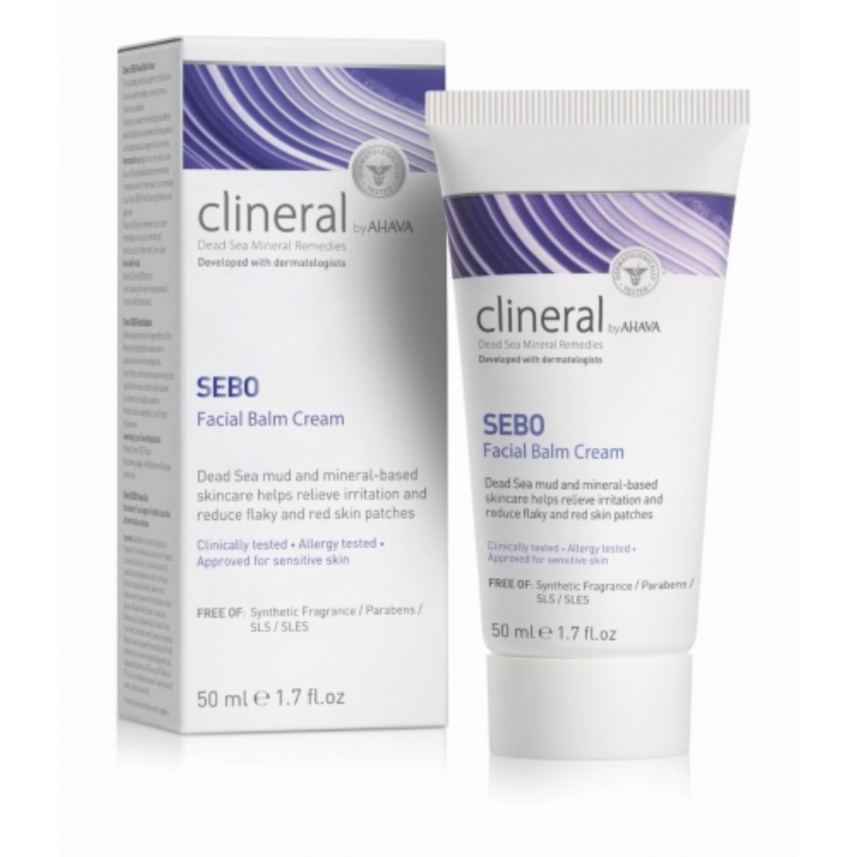 CLINERAL BY AHAVA veido kremas-balzamas SEBO, 50ml - 