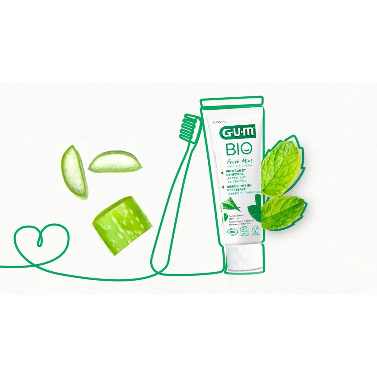 G.U.M. ® dantų pasta BIO, 75ml - 