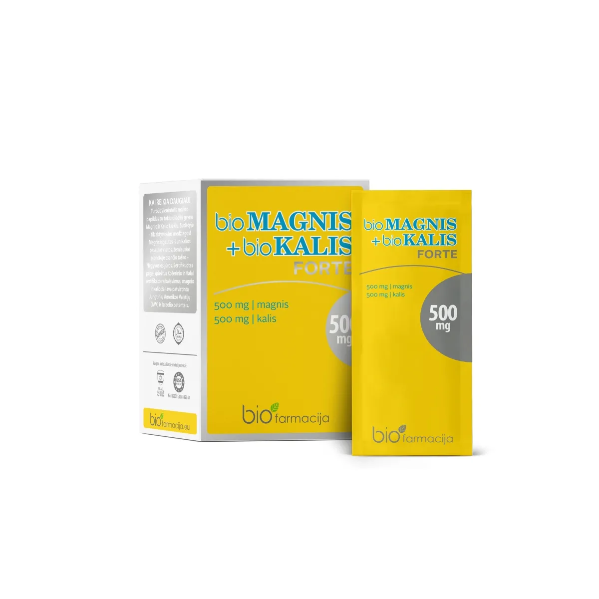 BIOMAGNIS + BIOKALIS FORTE, milteliai, N20 - 