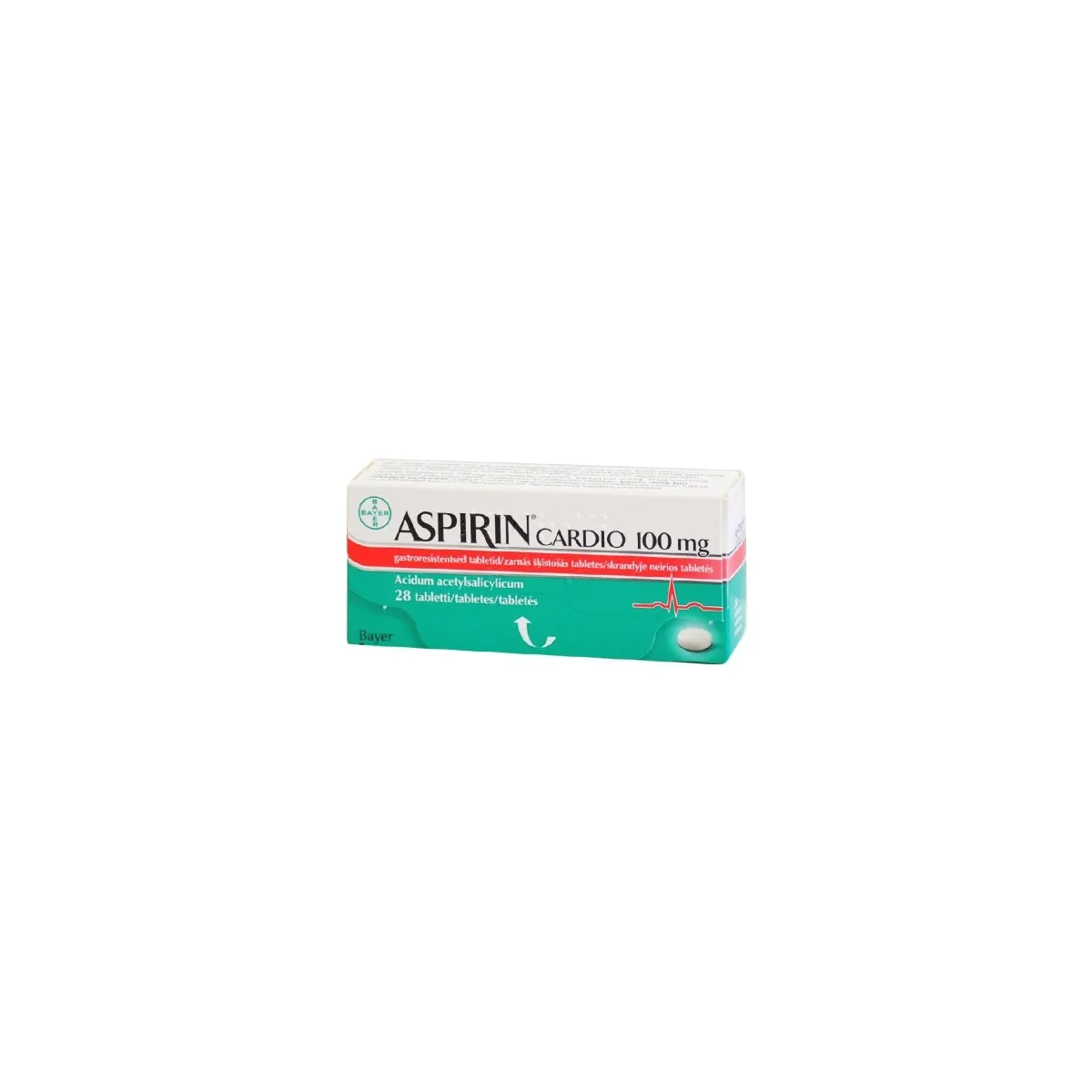 Aspirin Cardio 100mg skrandyje neirios tabletės N28 - 