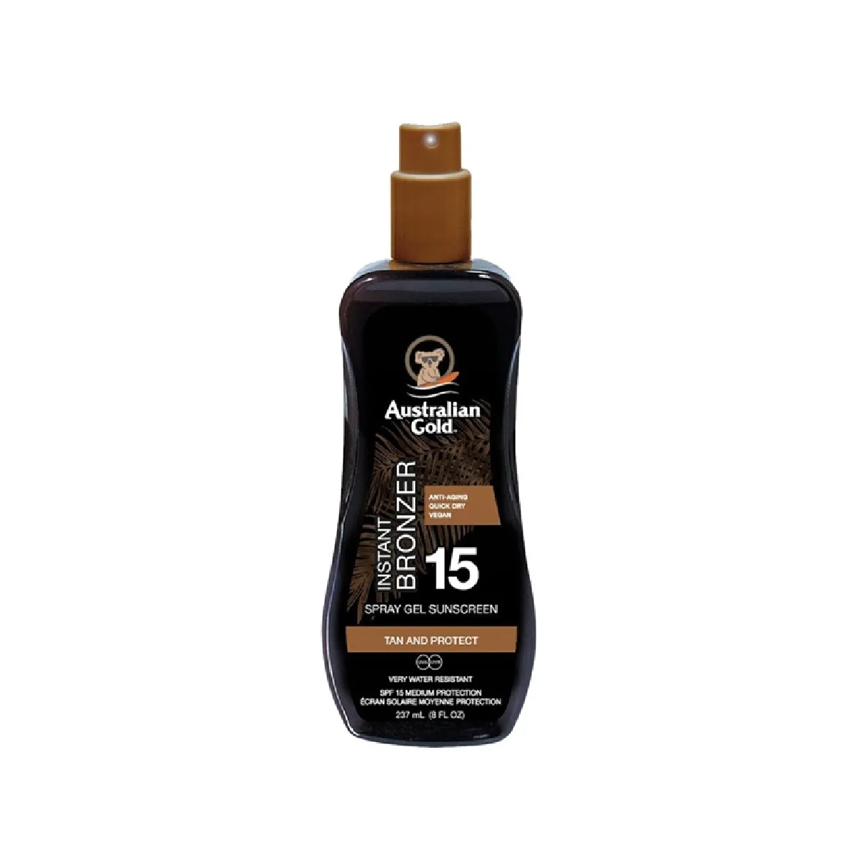 AUSTRALIAN GOLD apsauginis pienelis nuo saulės su bronzantais, SPF 15 - 