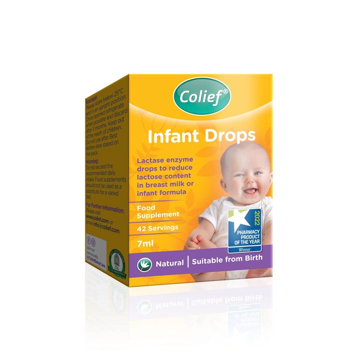 COLIEF laktazės lašai INFANT DROPS, 7ml - 