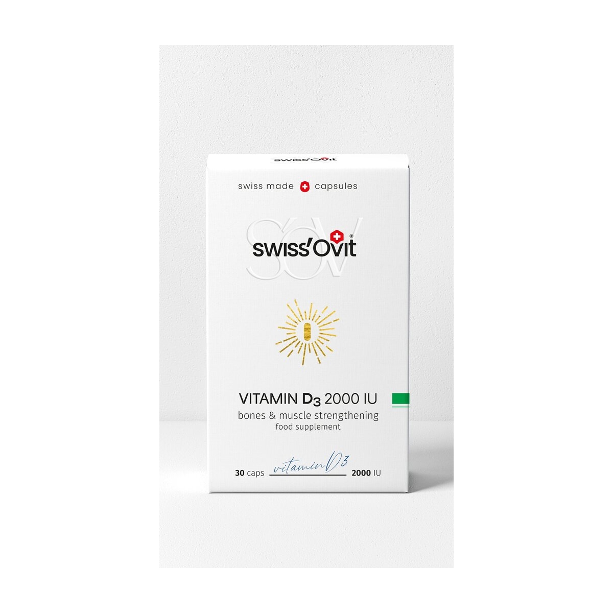 SwissOvit Vitaminas D3 2000IU kapsulės N30 - 