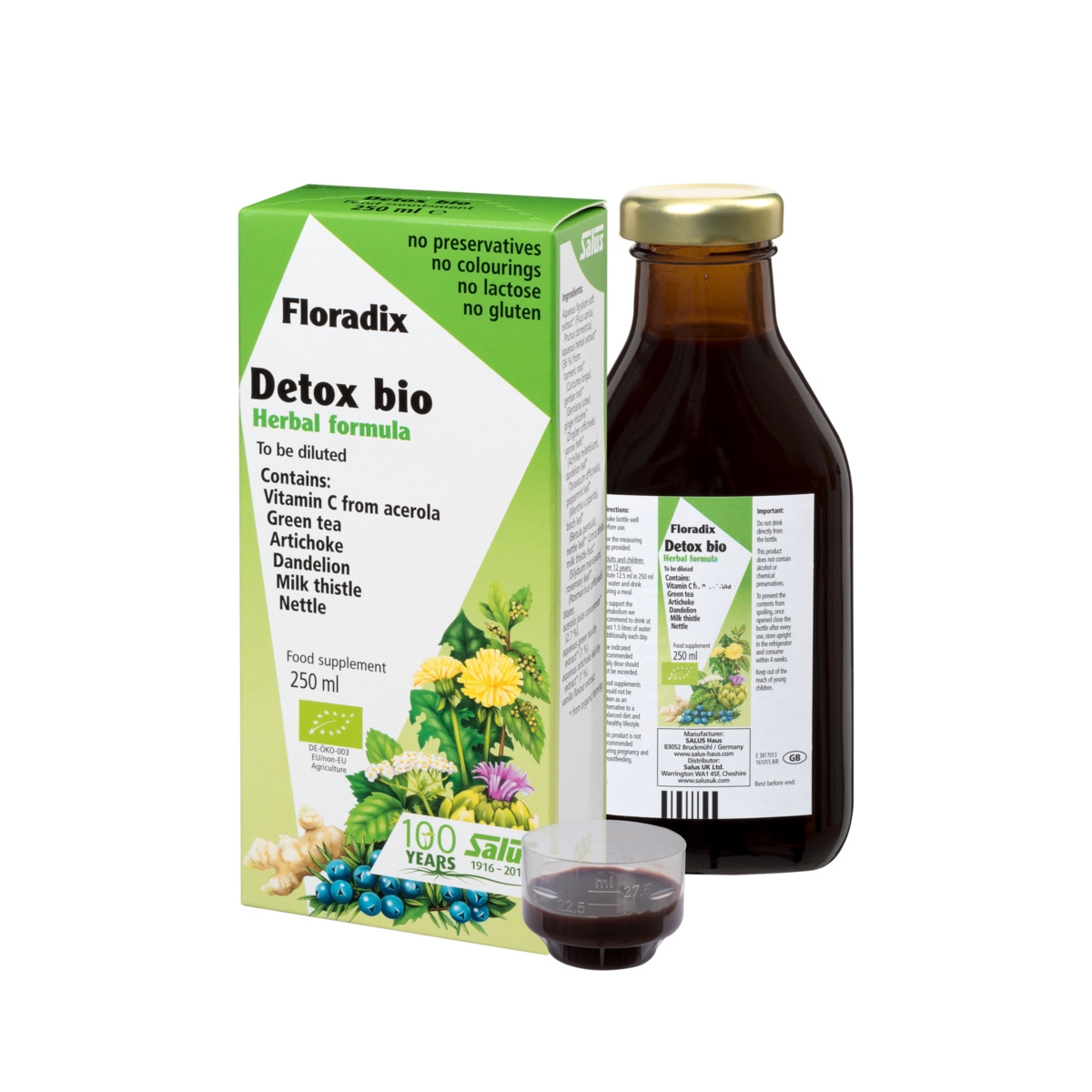 FLORADIX organizmo valymui DETOX BIO, 250ml - 