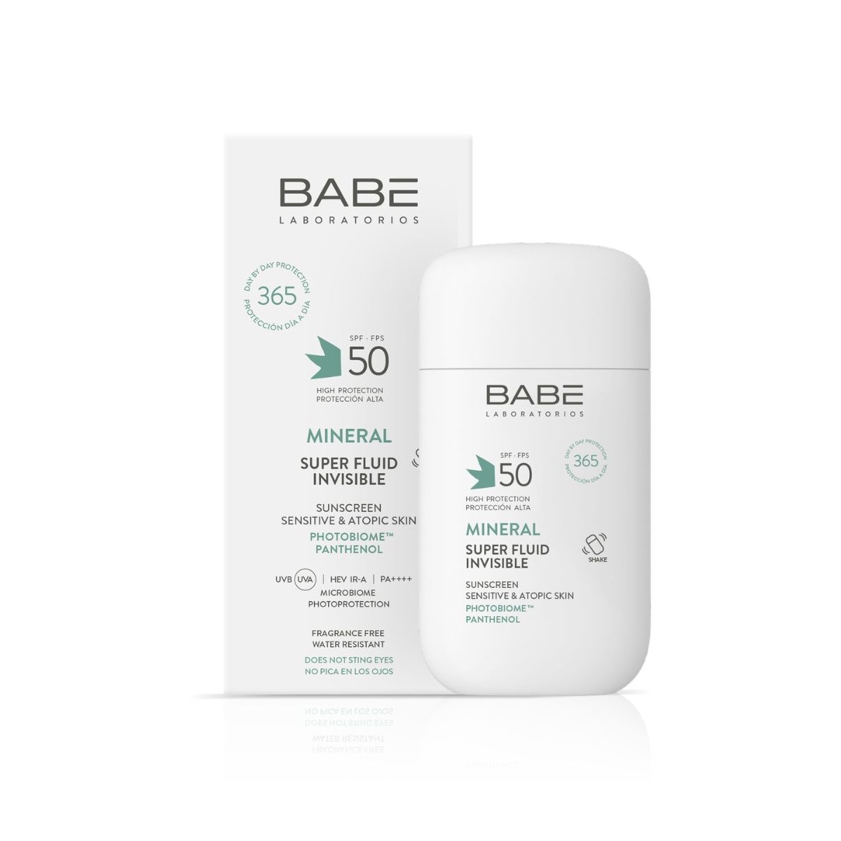 BABÉ MINERAL SUPER FLUID mineralinis fluidas nuo saulės SPF50, 50ml - 