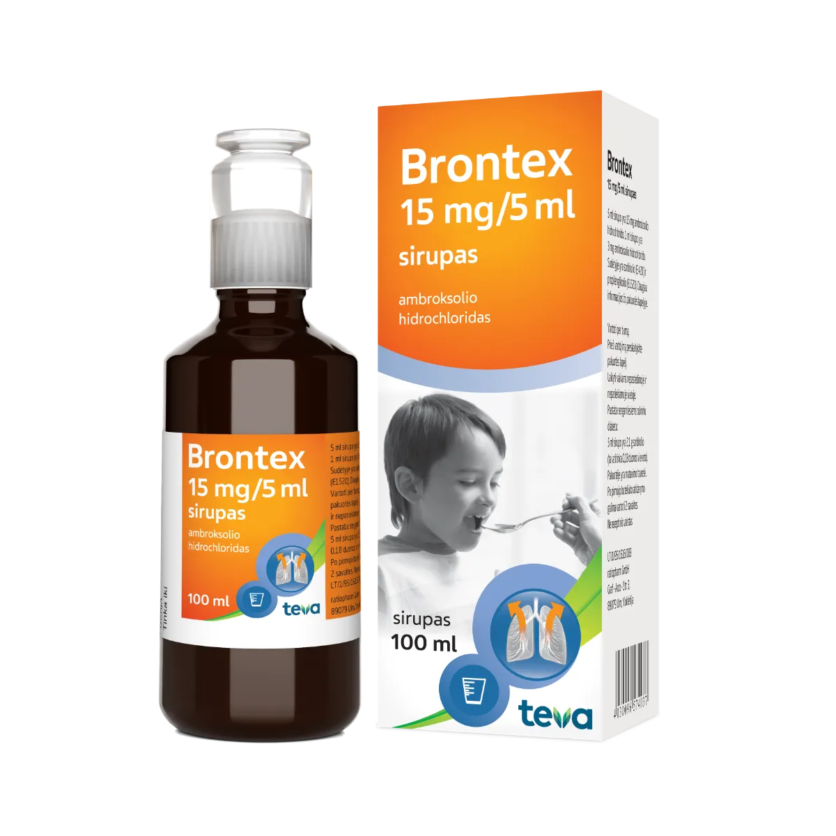 Brontex 15mg/5ml sirupas 100ml N1 - 