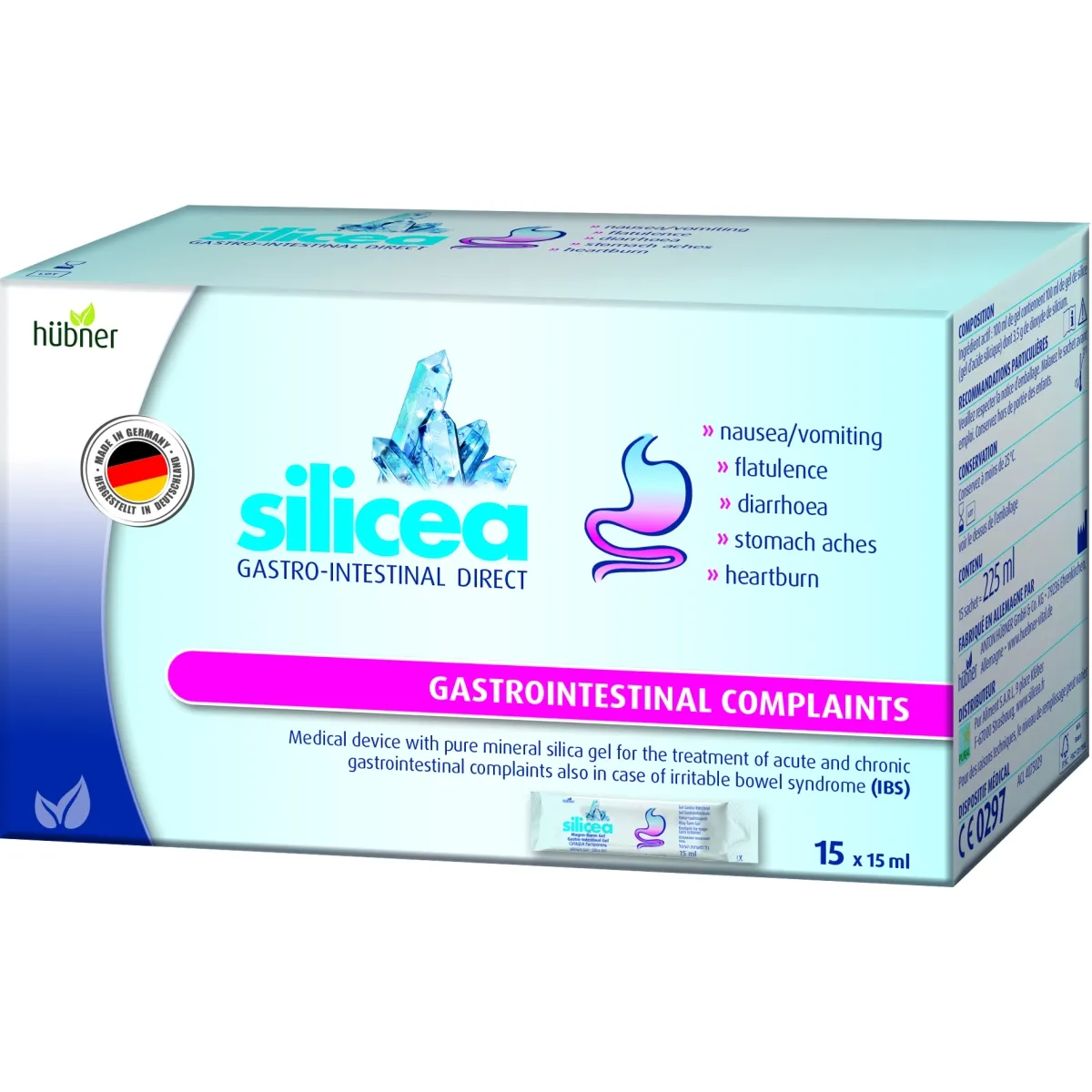 HUBNER ORIGINAL SILICEA® GASTRO-INTESTINAL GEL DIRECT, 15ml x N15 - 