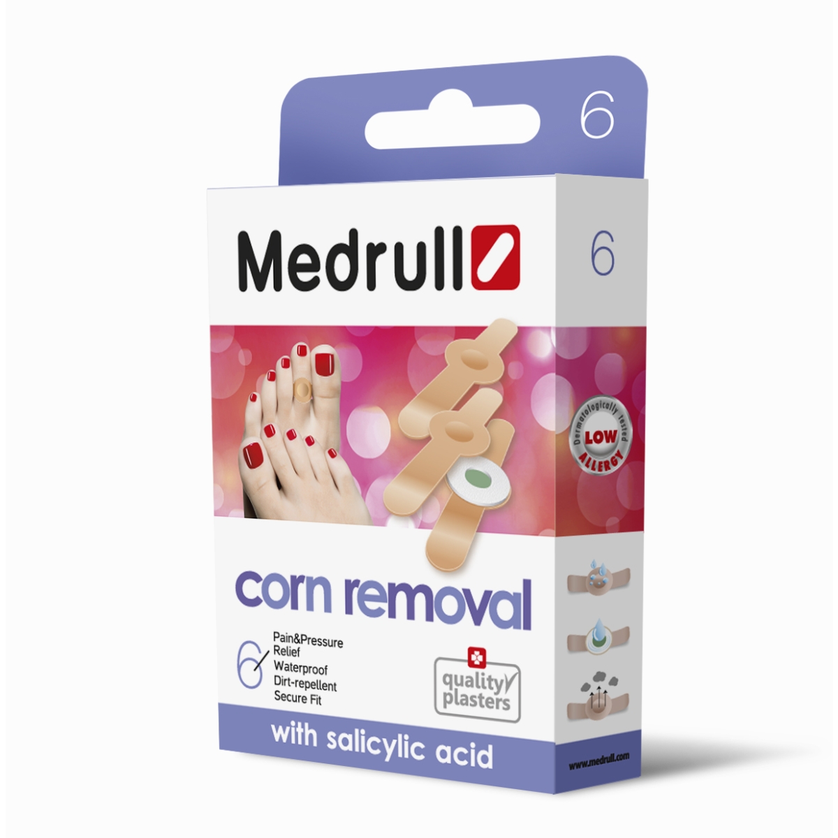 MEDRULL pleistras CORN REMOVAL, N6 - 