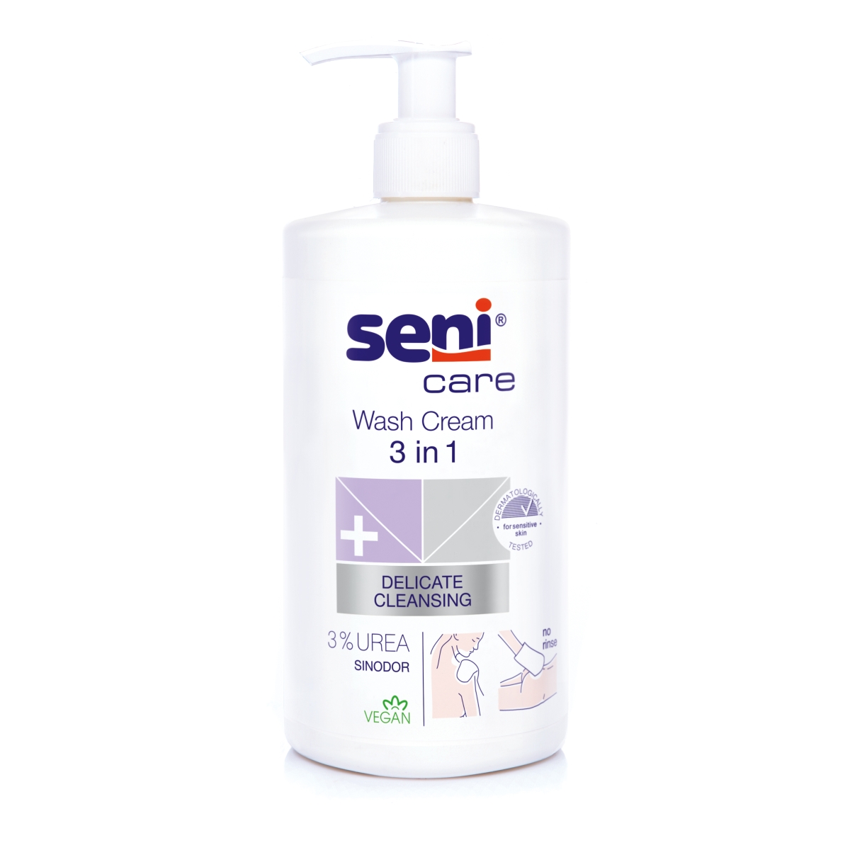 SENI Care kremas valomasis 3in1 su šlapalu 1000ml - 