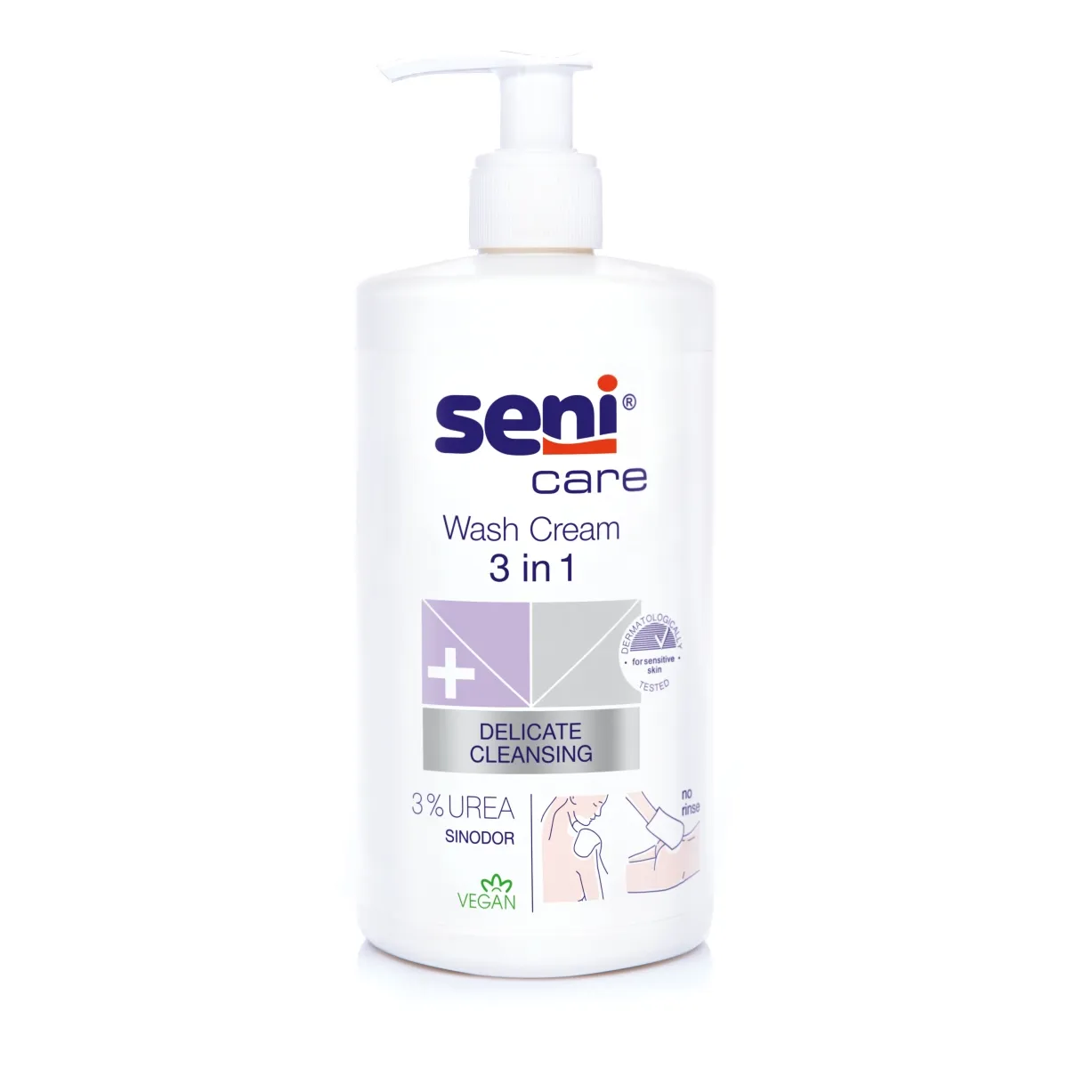SENI Care kremas valomasis 3in1 su šlapalu 1000ml - 