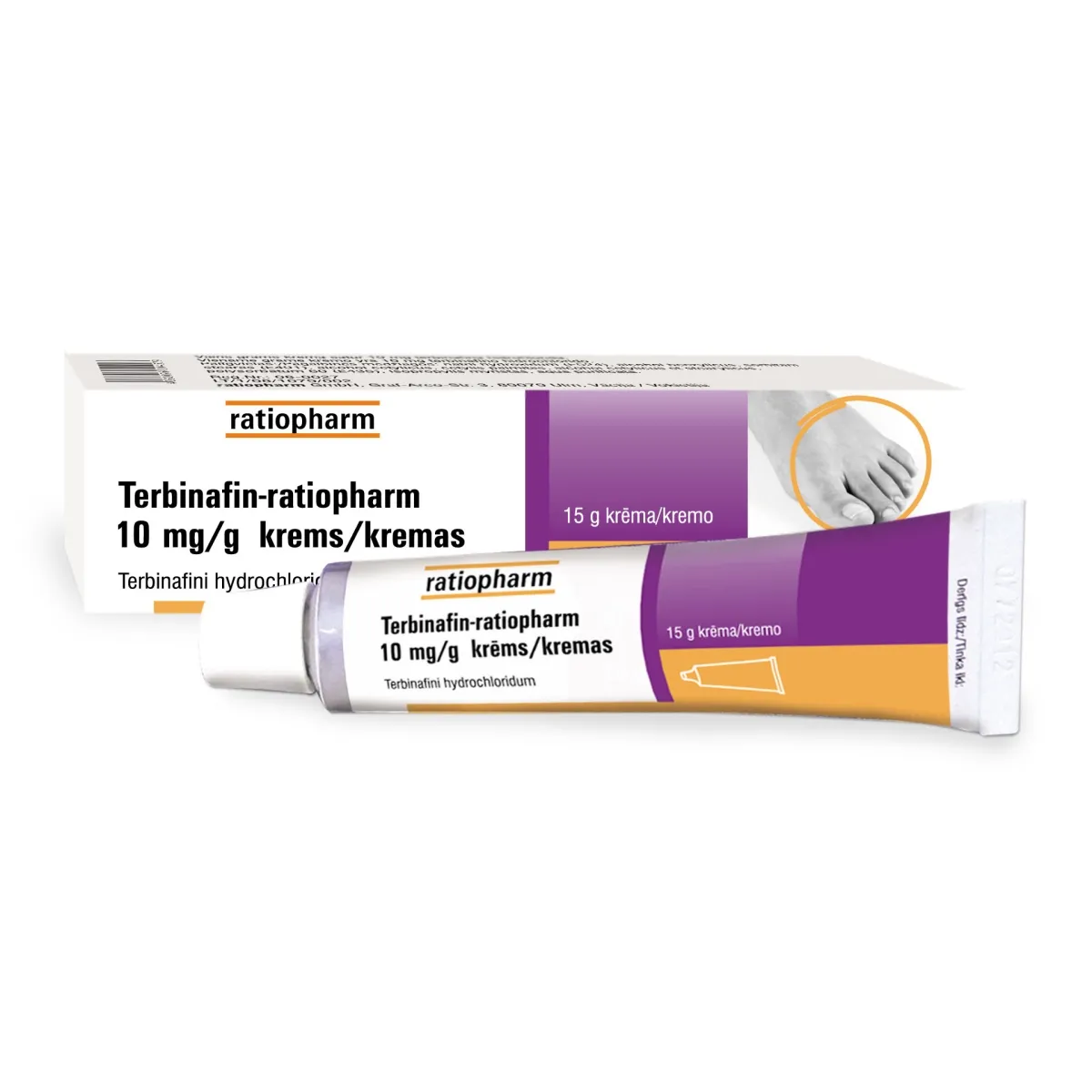 Terbinafin-ratiopharm 10mg/g kremas 15g - 