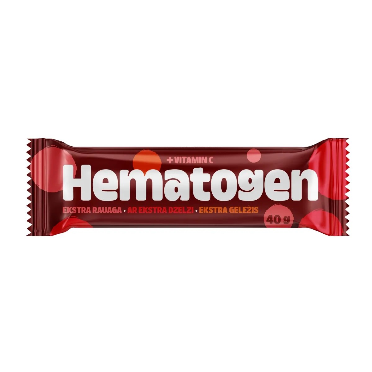 HEMATOGEN ekstra geležis ir vitaminas C, 40g - 
