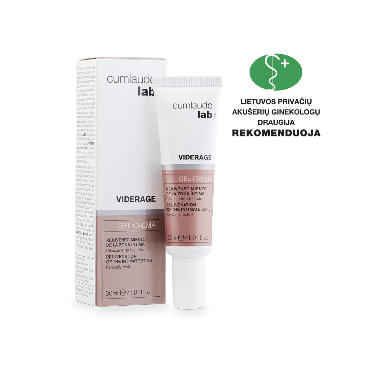 CUMLAUDE LAB intymios srities drėkinamasis gelis-kremas VIDERAGE, 30ml - 