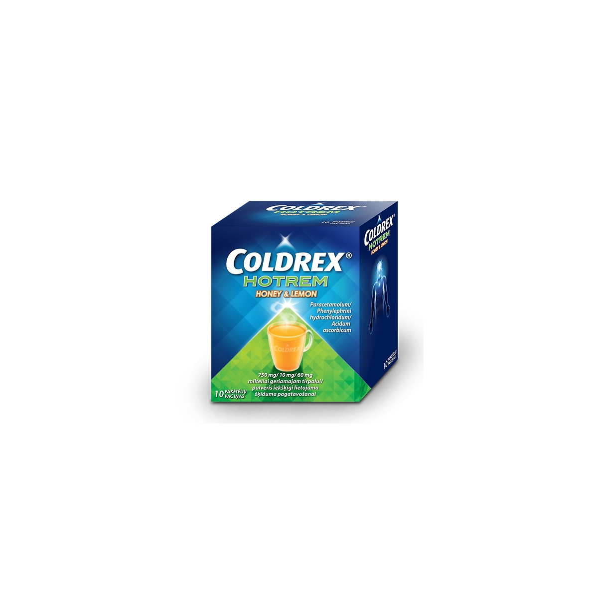 Coldrex HotRem Honey & Lemon milteliai geriamam tirpalui N10 - 