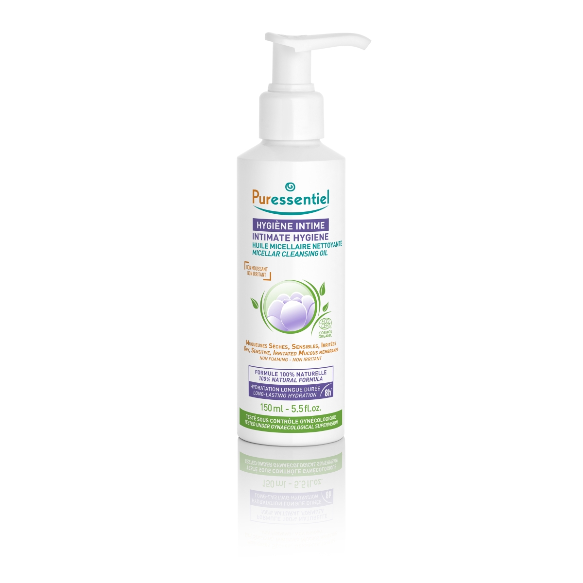 Puressentiel Intymios higienos valomasis micelinis aliejus, 150 ml - 