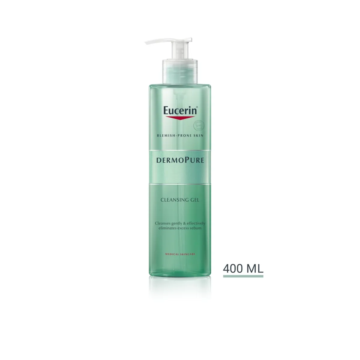 EUCERIN prausimosi gelis į aknę linkusiai odai DERMOPURE, 400ml - 