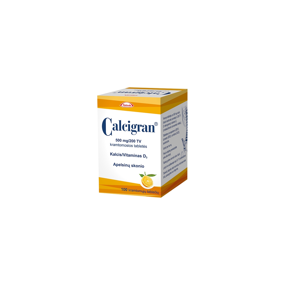 Calcigran 500mg/200TV orange tab. N100 - 