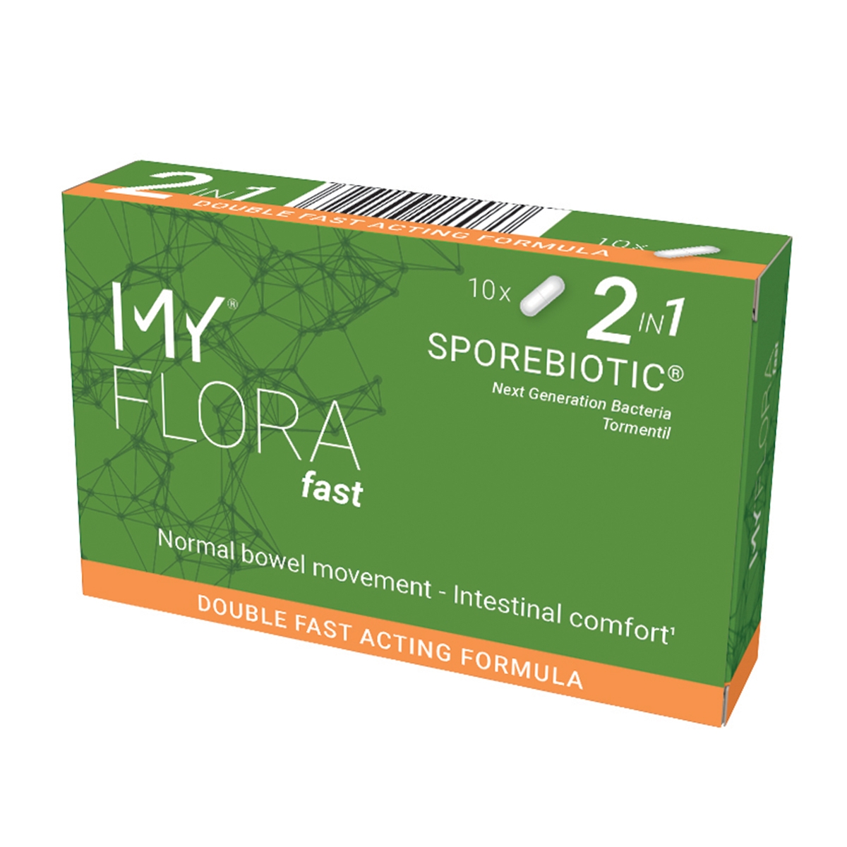 MY FLORA SPOREBIOTIC® FAST, 10 kapsulių - 