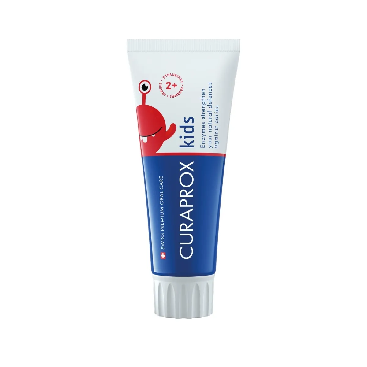 CURAPROX braškių skonio dantų pasta vaikams KIDS, nuo 2 m., 60ml - 