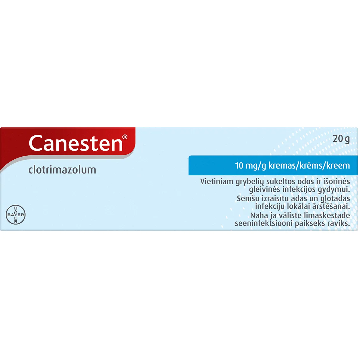 Canesten [Clotrimazole Bayer] 10mg/g kremas 20g -  1