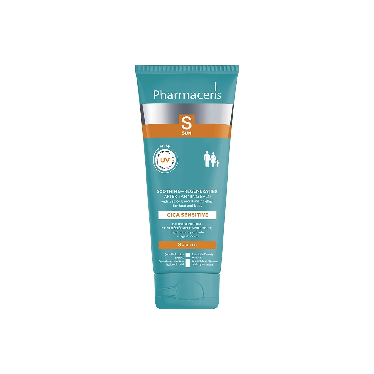 PHARMACERIS S, CICA SENSITIVE raminantis veido ir kūno kremas, 200ml - 