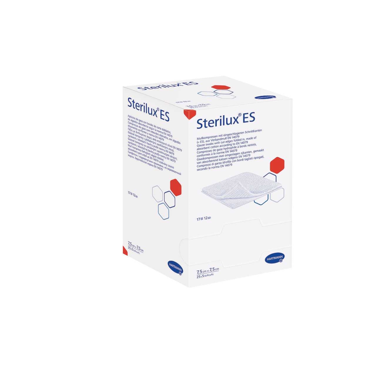 HARTMANN sterilus marlinis tvarstis STERILUX ES, 7,5 x 7,5cm, N25 - 