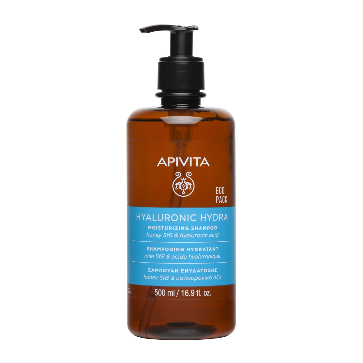 APIVITA drėkinamasis šampūnas HYALURONIC HYDRA, 500ml - 