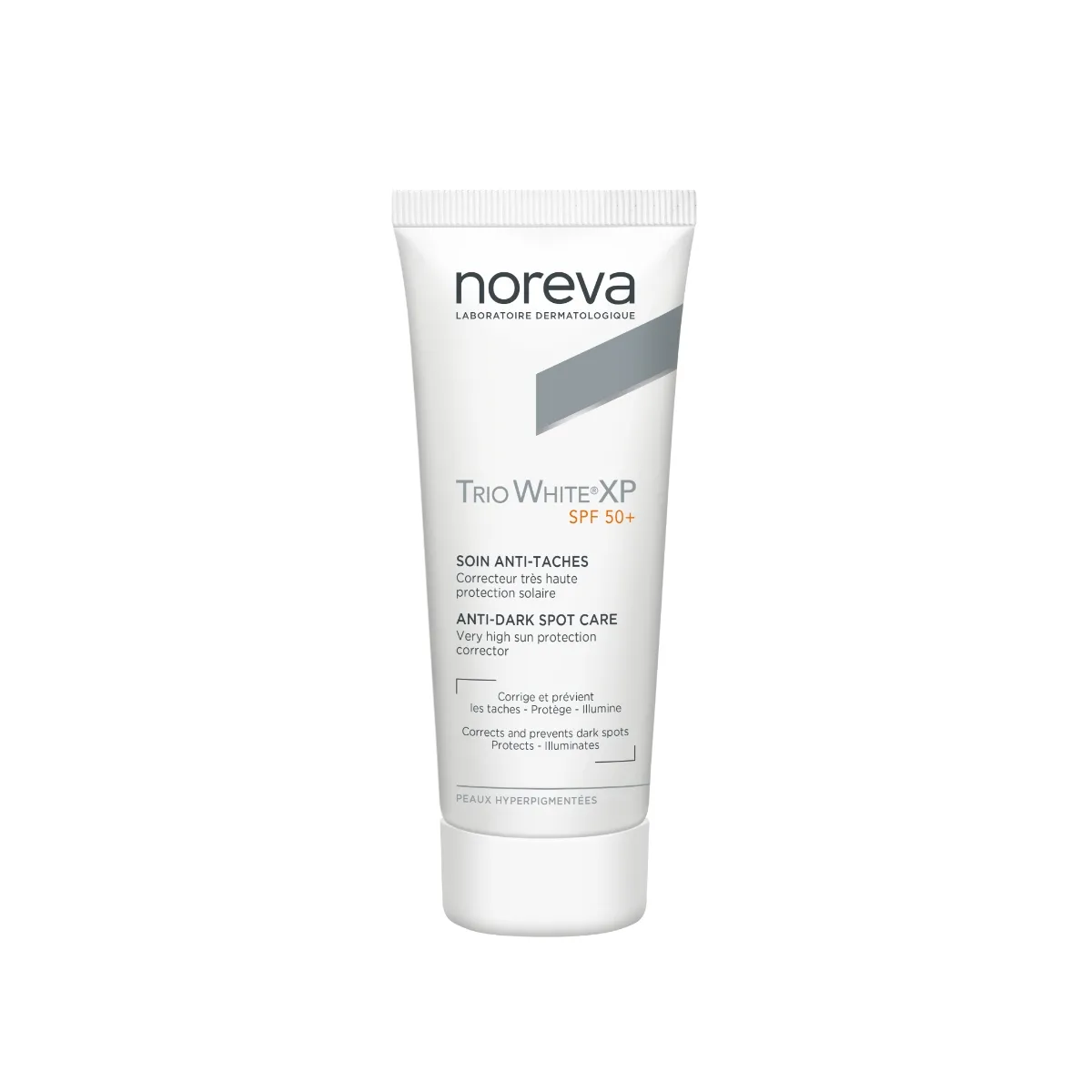 NOREVA pigmentines dėmes mažinantis kremas TRIO WHITE XP SPF 50+, 40ml - 