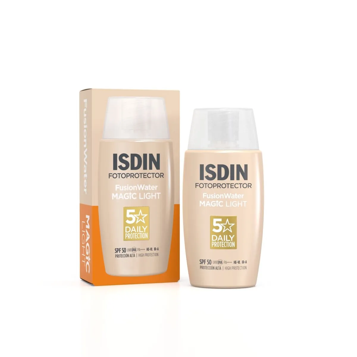 ISDIN veido emulsija su spalva FUSION WATER MAGIC LIGHT SPF50, 50ml - 