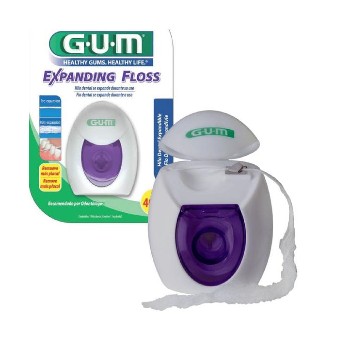 G.U.M. išbrinkstantis dantų siūlas EXPANDING FLOSS, 30m - 
