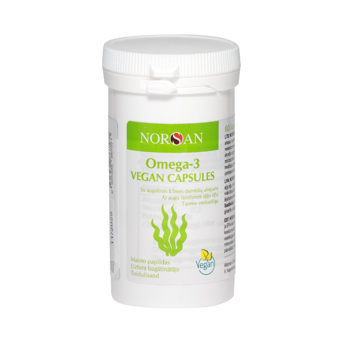 NORSAN, OMEGA-3 VEGAN KAPSULĖS, 80 kapsulių - 