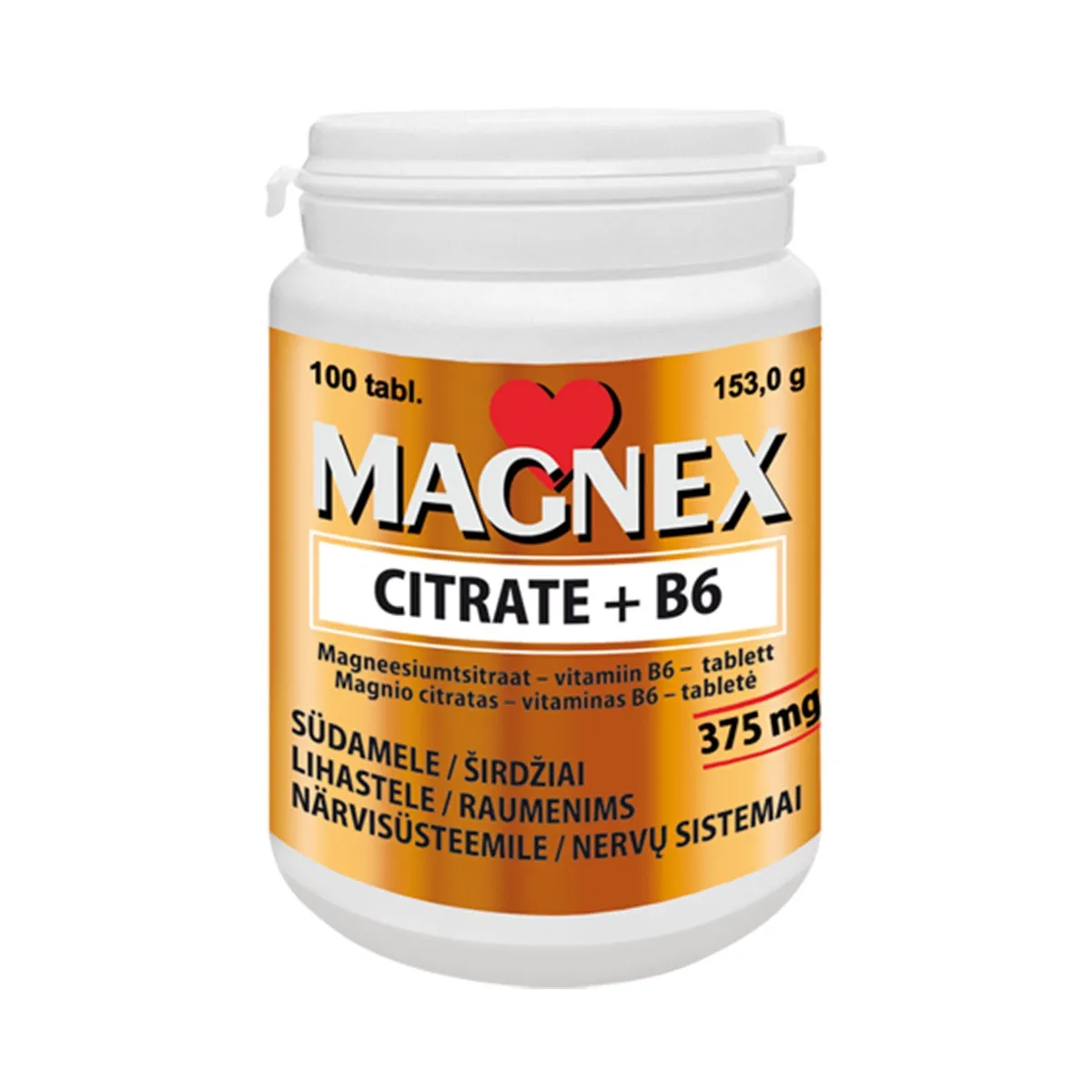 VITABALANS MAGNEX CITRATE + B6, 100 tablečių - 