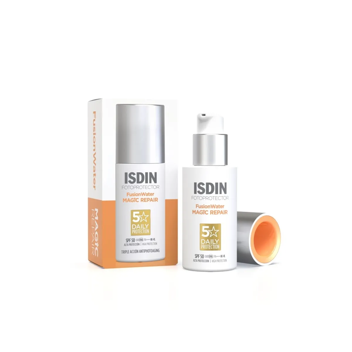 ISDIN apsauginė veido emulsija FUSION WATER MAGIC REPAIR SPF 50, 50ml - 