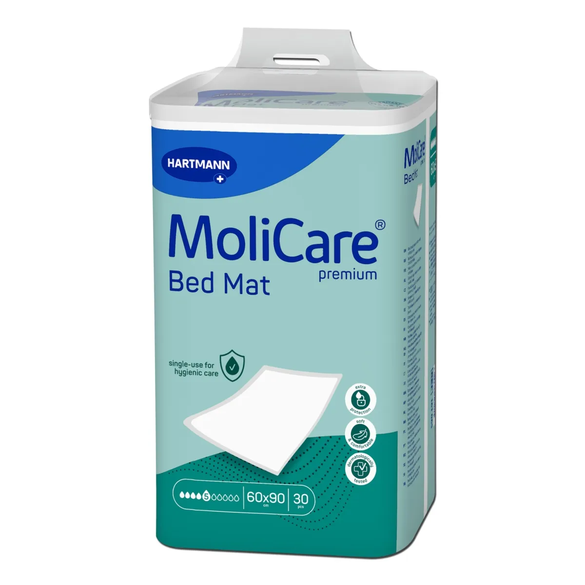 MOLICARE PREMIUM Bed Mat 5 lašai 60x90cm, 30 vnt. - 