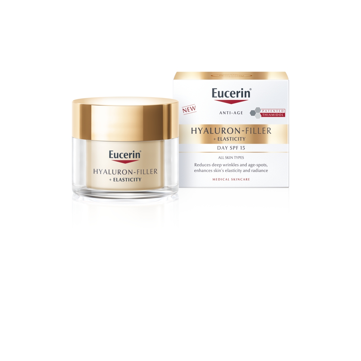 EUCERIN dieninis kremas HYALURON-FILLER+ELASTICITY SPF15, 50 ml - 