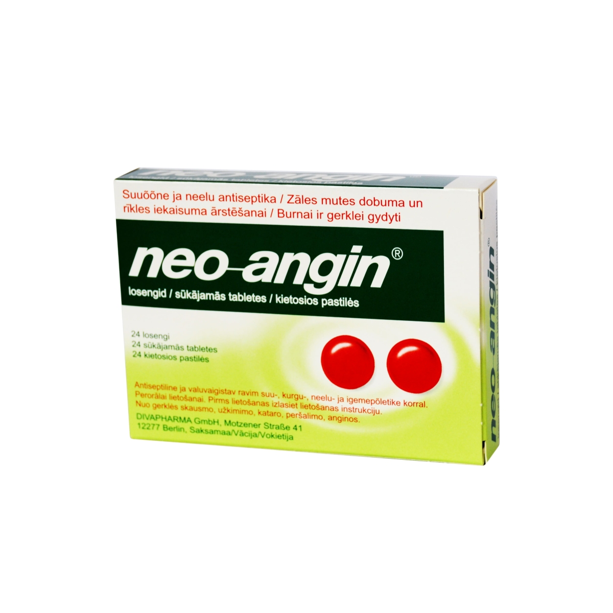 neo-angin kietosios pastilės N24 - 