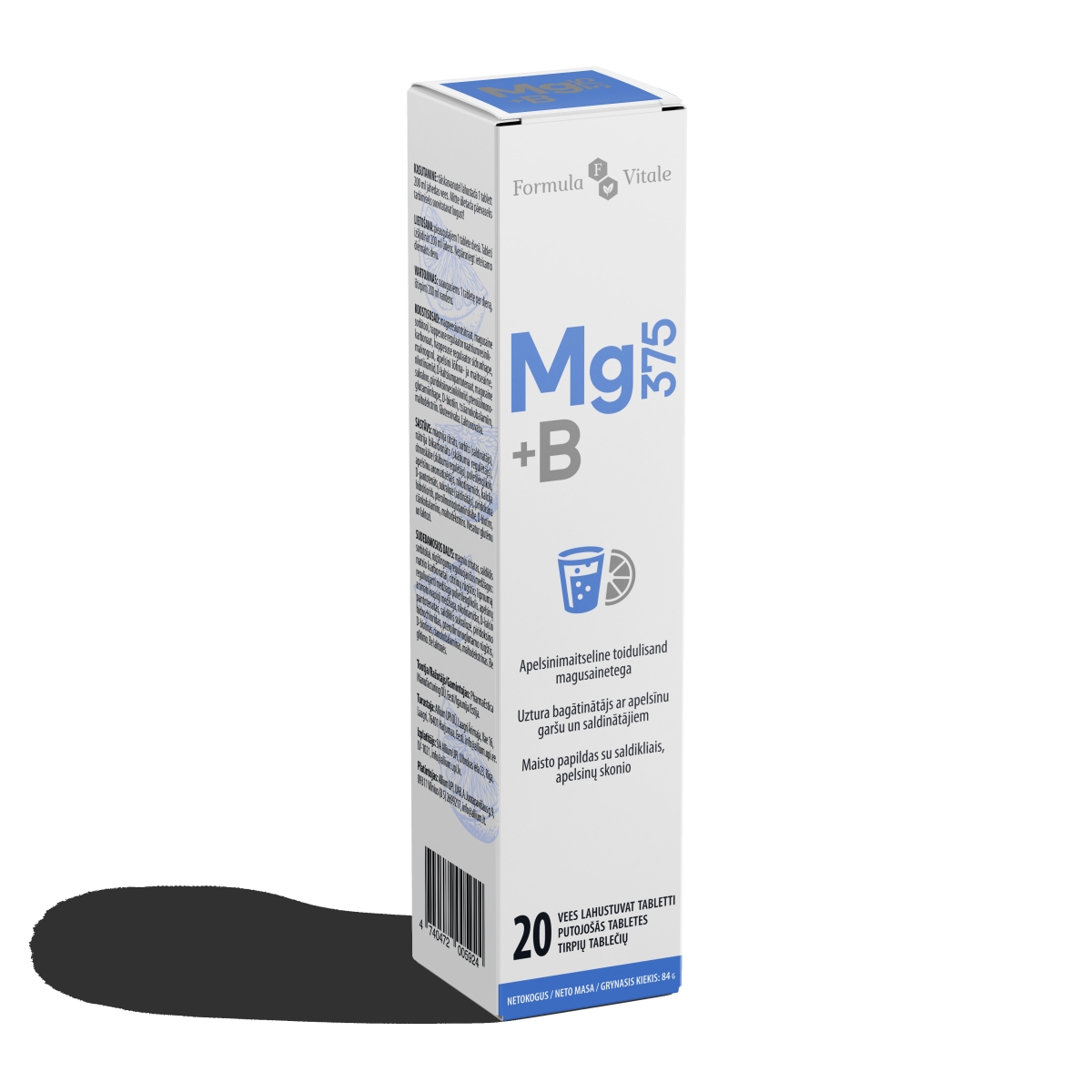 FORMULA VITALE Magnis 375 mg + B grupė, N20 - 