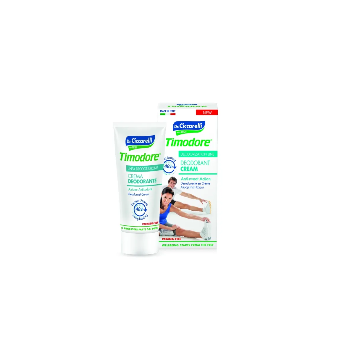 CICCARELLI kremas nuo pėdų prakaitavimo 48H TIMODORE, 50ml - 