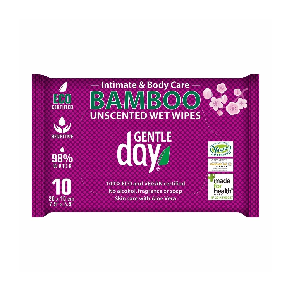 GENIAL DAY ekologiškos drėgnos servetėlės intymiai higienai, N10 - 