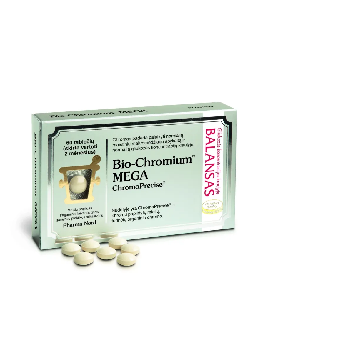 Bio-Chromium MEGA 100mcg tabletės N60 - 