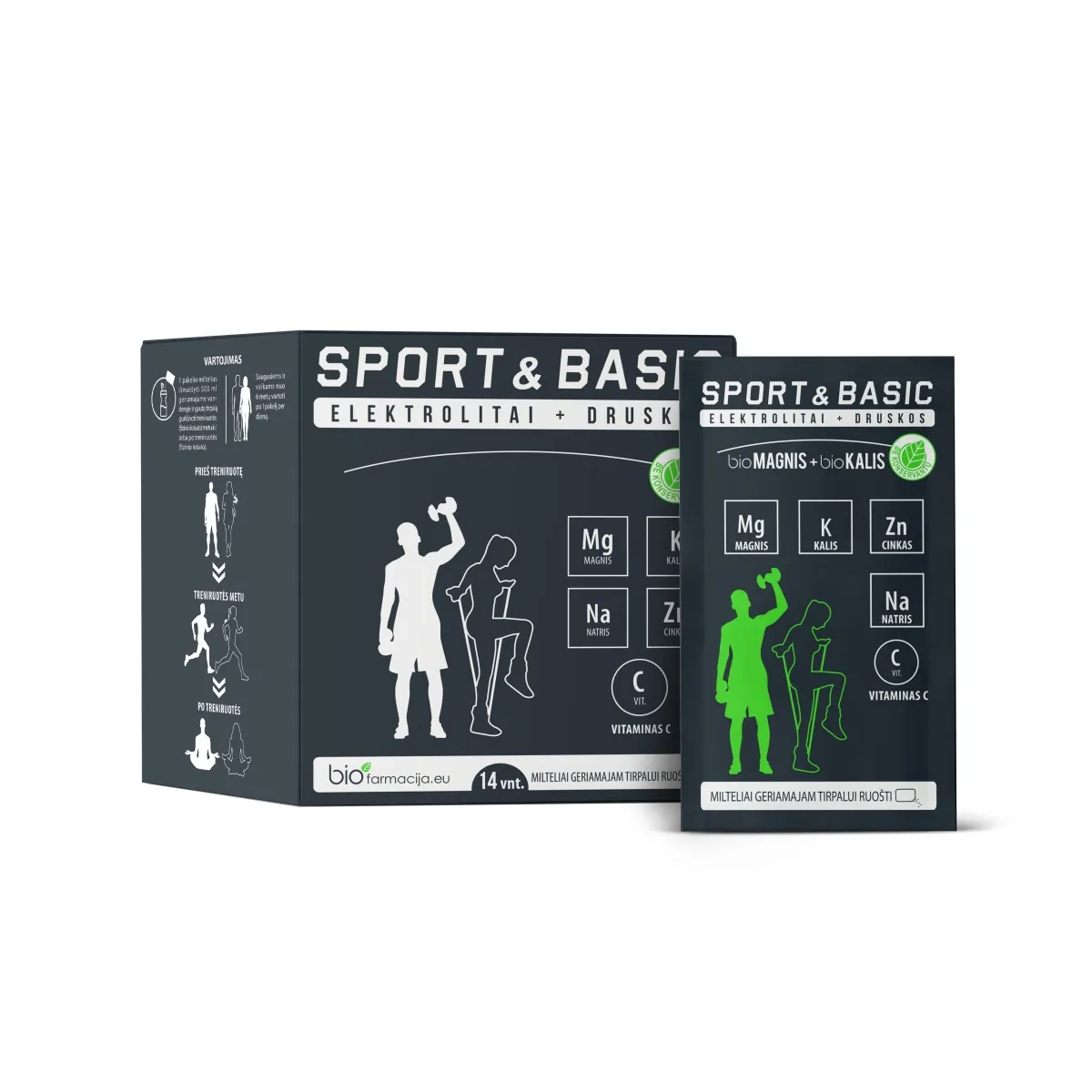 SPORT&BASIC bioMagnis + bioKalis, milteliai, N14 - 